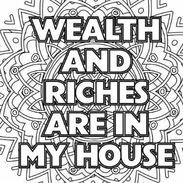 Generational Wealth Begins With Me Affirmation Coloring Book