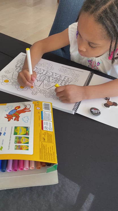 Hey Brown Girl You're Beautiful Affirmation Coloring Book